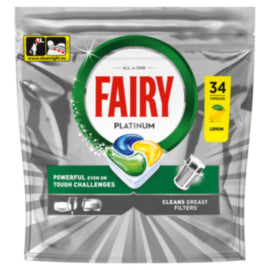 Fairy Platinum All in One Lemon Dishwasher Tablets – dishwasher detergents & additives