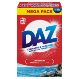 Daz Whites & Colours Laundry Powder 80 Wash Mega Pack – laundry care