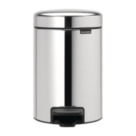 Brabantia Pedal Bin 3Ltr Brilliant Steel – waste bins & containers
