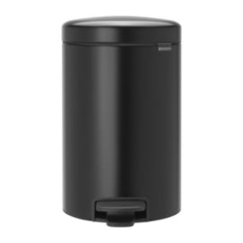 Brabantia Newlcon Pedal Bin Matt Black 12Ltr – waste bins & containers