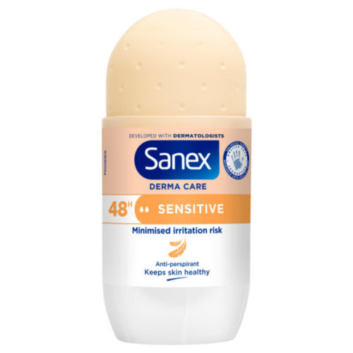 Sanex Derma Care Sensitive 48h Antiperspirant Roll On - Pack of 6
