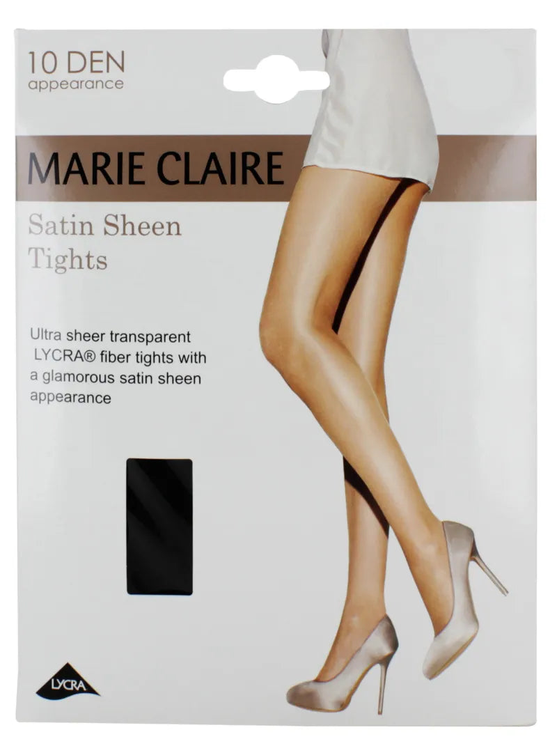 931L Satin Sheen Tights Lge Black (Pack of 6)