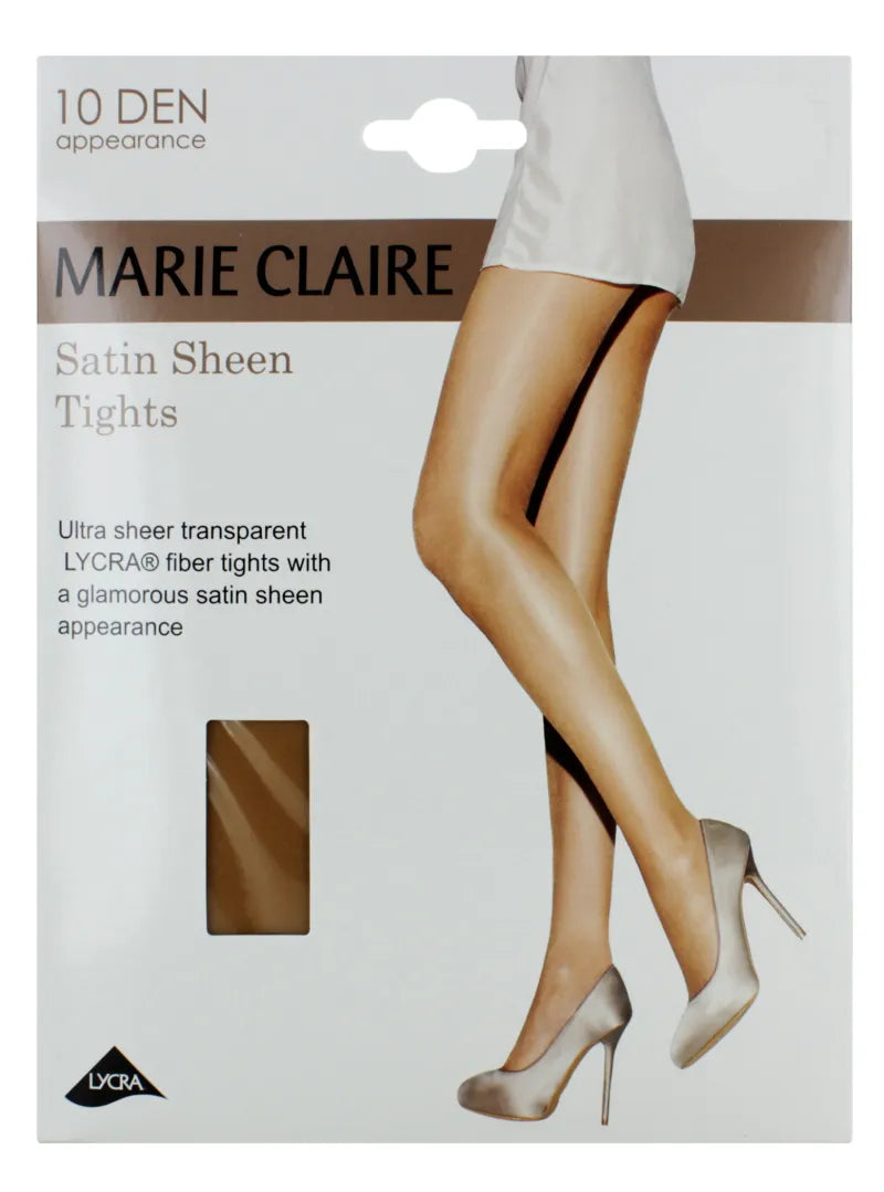 931L Satin Sheen Tights Lge Barely Blk (Pack of 6)