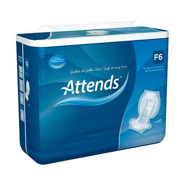 Attends Faecal Pad F6 - Regular - faecal incontinence pad with high containment and odour control, pack of 40