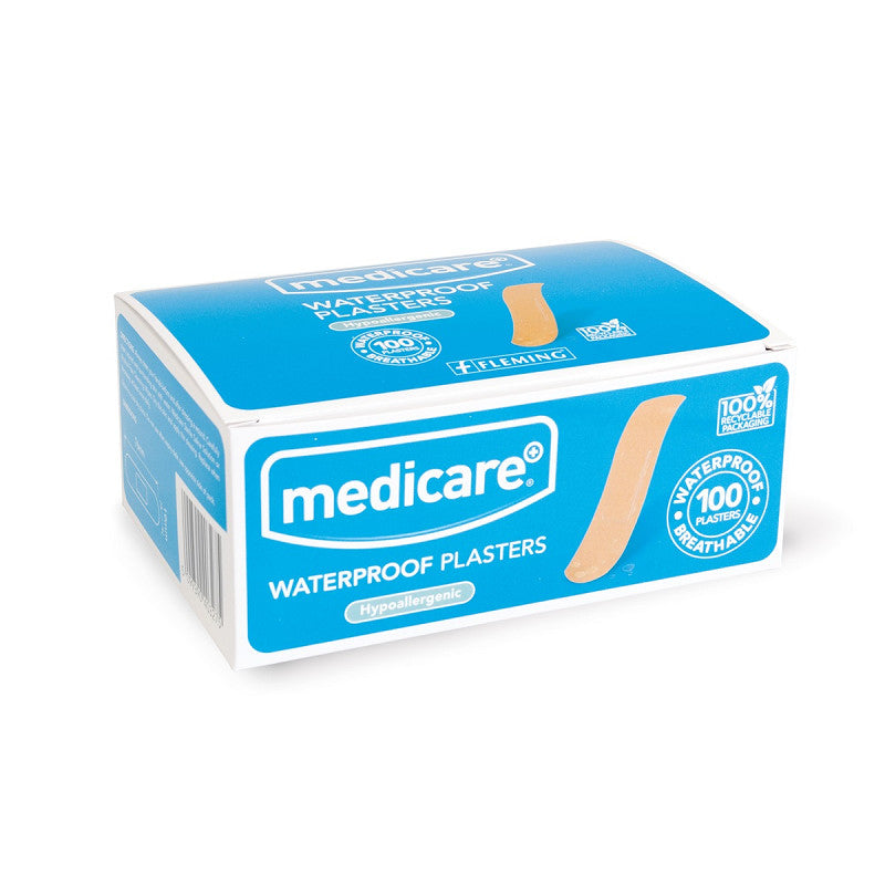 Medicare Waterproof Plasters 19x72mm 100's
