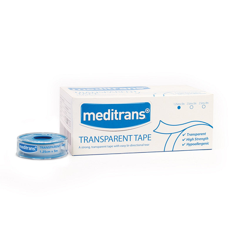 Meditrans Transparent Tape 1.25cm x 5m - Box of 18