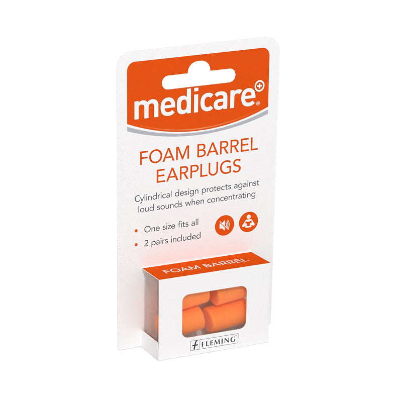 Medicare Foam Barrel Earplugs (2 Pairs)