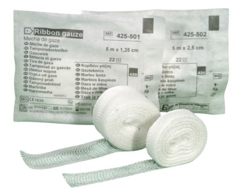 BV Sterile Ribbon Gauze - 5cm x 5m - detail view