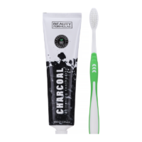 Beauty Formulas Charcoal Toothpaste and Toothbrush Set - detail view