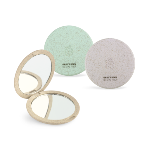 Beter Beauty “Natural Fiber” Double Purse Macro Mirror - product photo