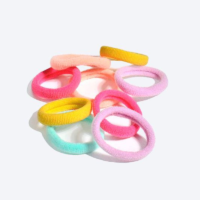 Thin Cotton Hair Ties - detail view