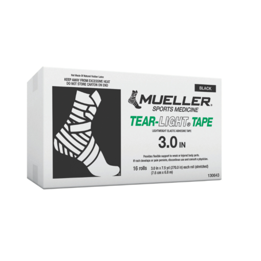 Box of 16 Black Tear-Light Tape - 3" x 7.5yd - detail view