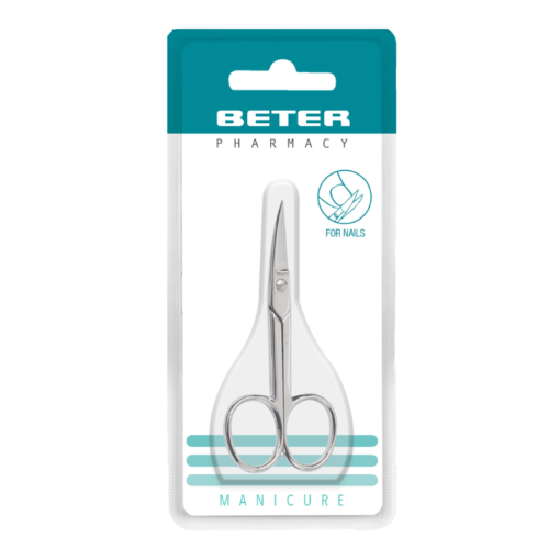 Chrome-plated Manicure Scissors (Curved Tip) - product photo