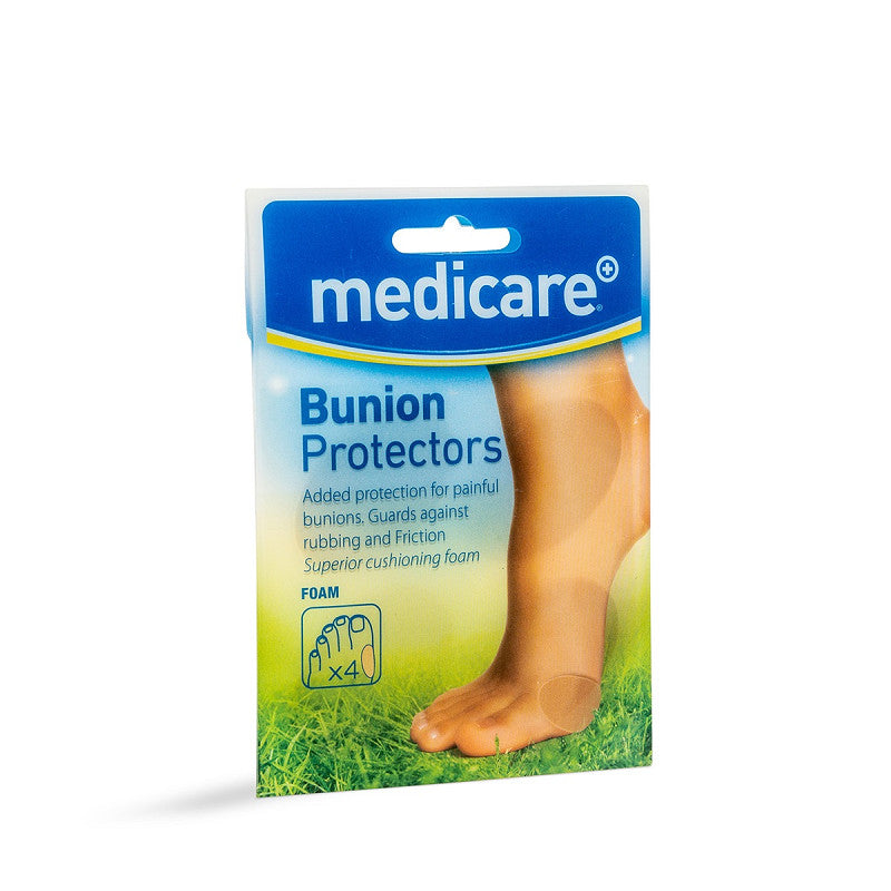 Medicare bunion protectors foam dual-layer 4-pack box of 10 – bunion friction and pressure relief