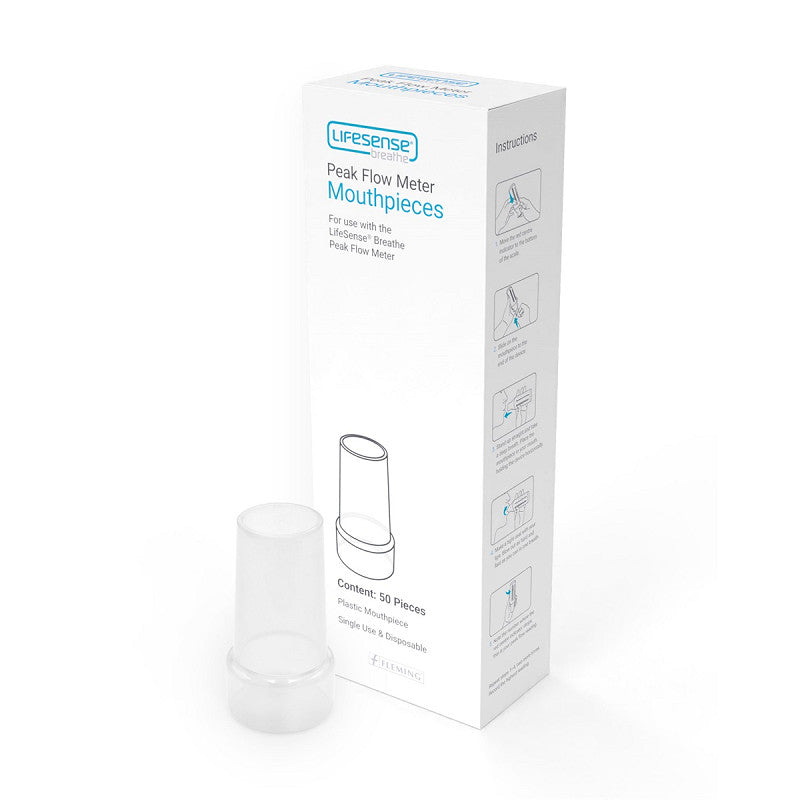 Lifesense Breathe Peak Flow Mouthpieces (50pcs)