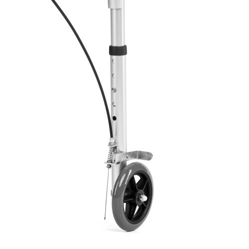 4-Wheeled Walker with Brakes – Foldable Aluminum Rollator for Seniors & Mobility Support