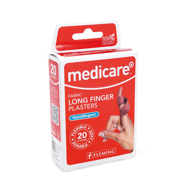 Medicare Fabric Long Finger Plaster (20's) - Box of 10