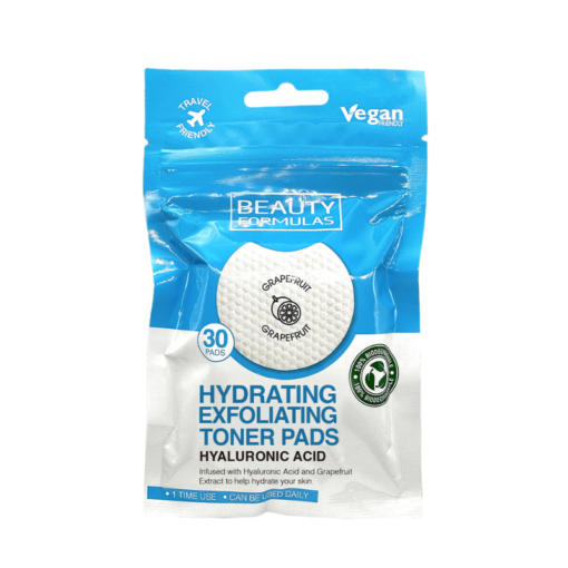 Beauty Formulas Exfoliating Toner Pads with Hyaluronic Acid - product photo