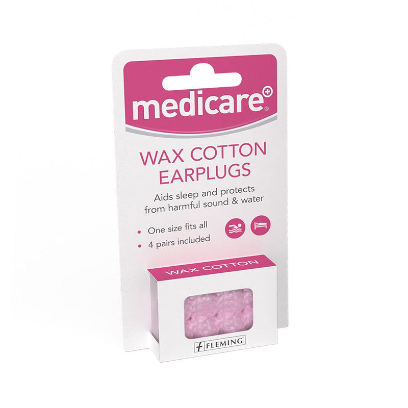 Medicare Wax Cotton Earplugs (4 Pairs)