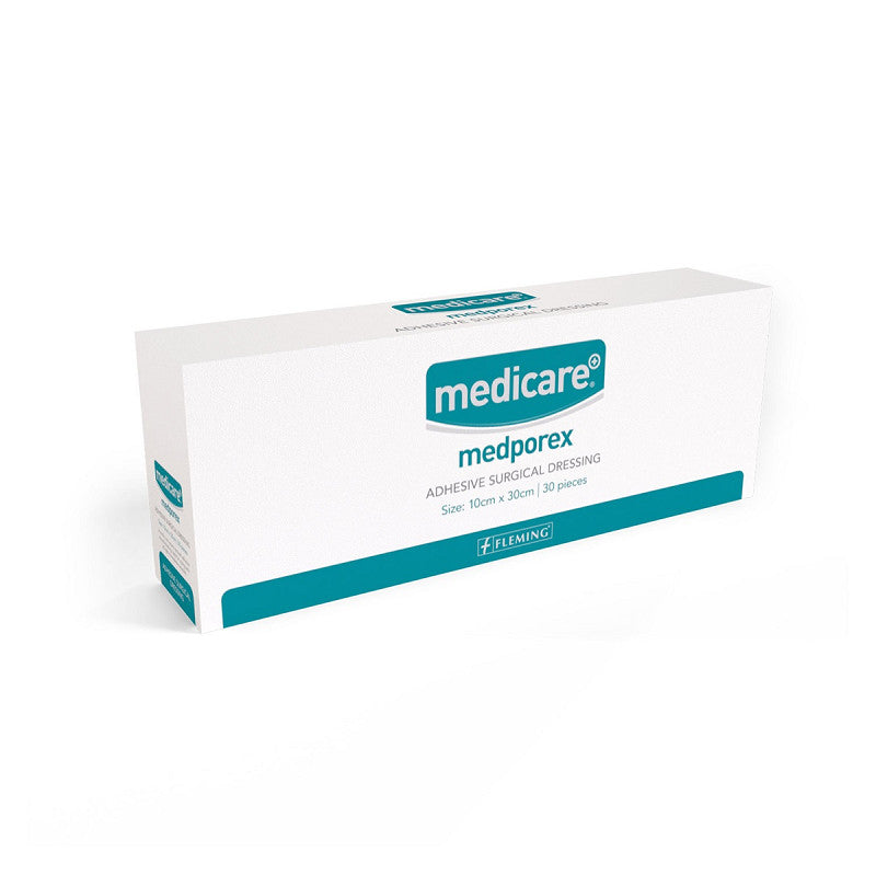 Medporex Adhesive Dressing 10x30cm - Box of 30