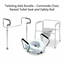 Toileting Aids Bundle – Commode Chair, Raised Toilet Seat and Safety Rail