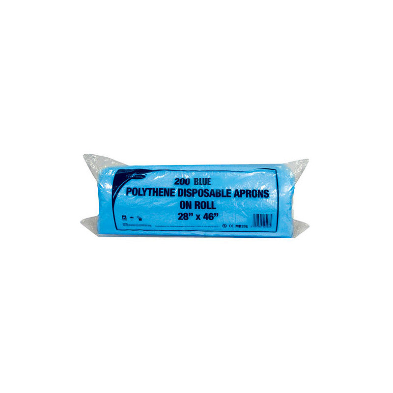 Medicare Polyethene Aprons on a Roll 26x42" Blue 200's