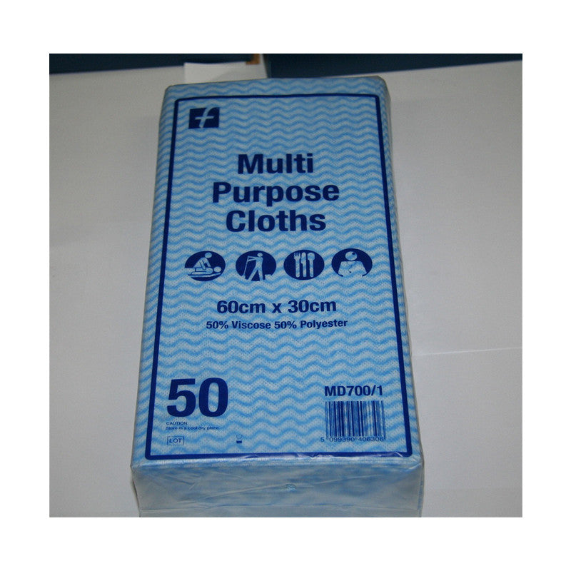 Medicare Cleaning Cloths Blue 60x30cm 50's