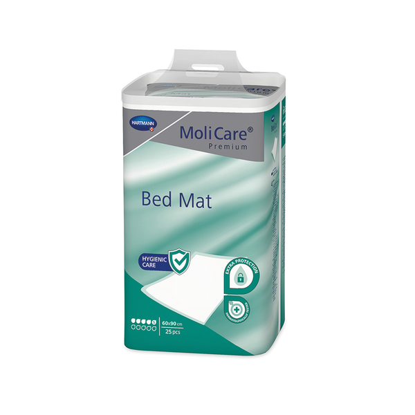 MoliCare Premium Bed Mat Level 5 - 60x90cm - premium disposable bed mat, bulk pack of 100, waterproof backing