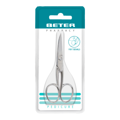 Nickel-plated Pedicure Scissors (Curved Tip) - product photo