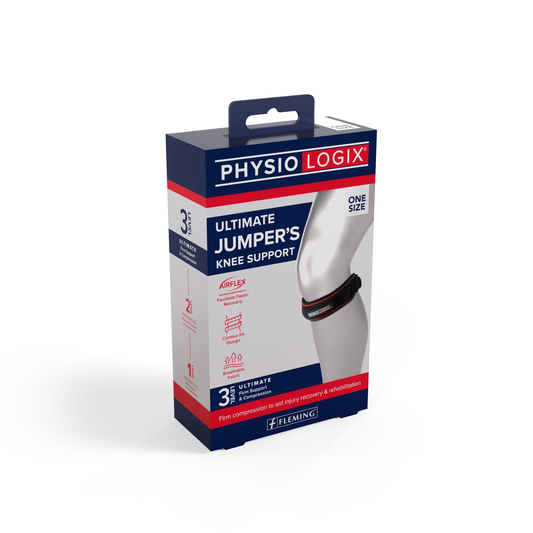 Physiologix Ultimate Jumper's Knee Support – tubular compression brace with adjustable tension strap