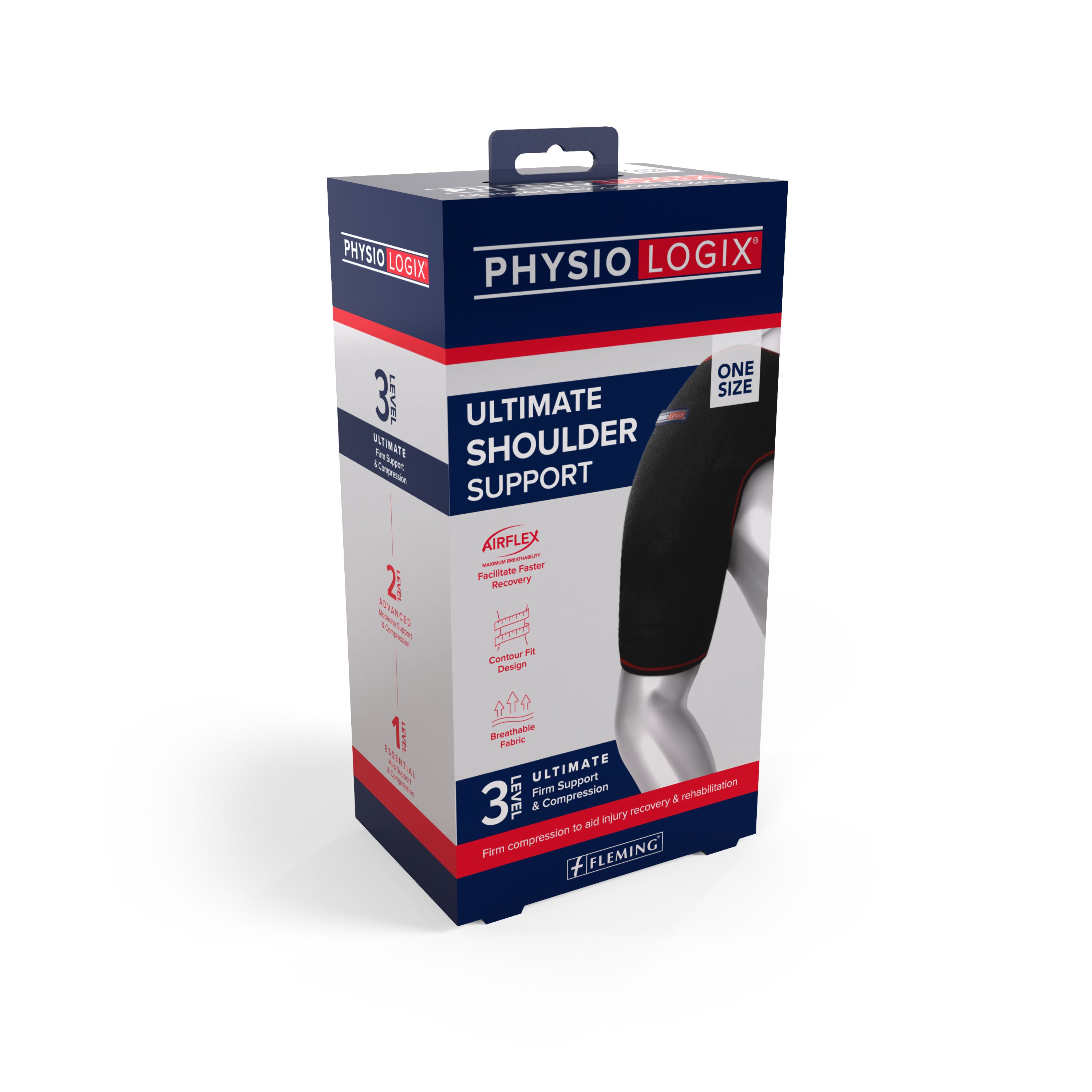 Physiologix Ultimate Shoulder Support – bilateral adjustable compression brace with hot/cold pocket