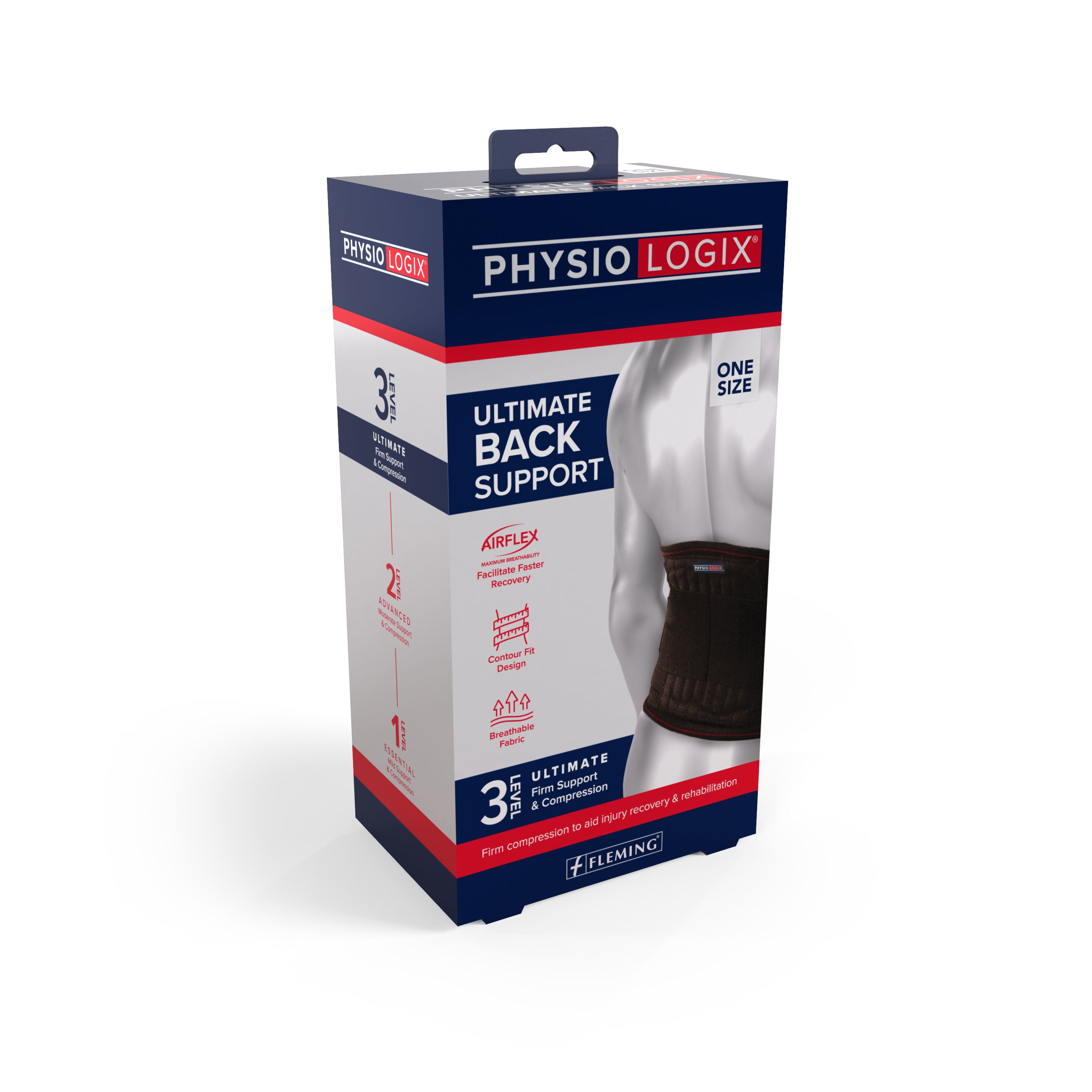 Physiologix Ultimate Back Support – steel spring compression back brace with adjustable tension straps