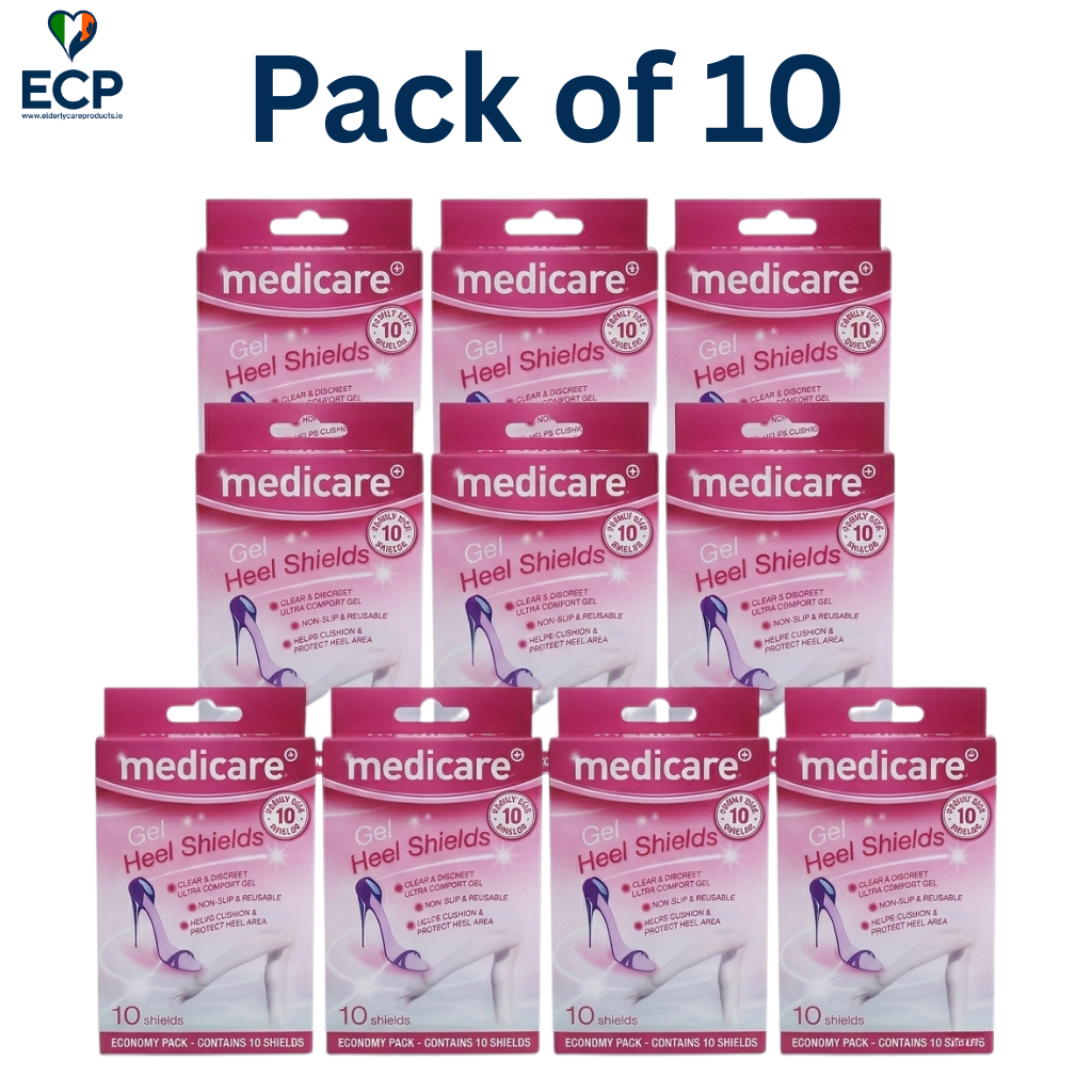Medicare Gel Heel Shields – Box of 10 Packs (2 Per Pack)