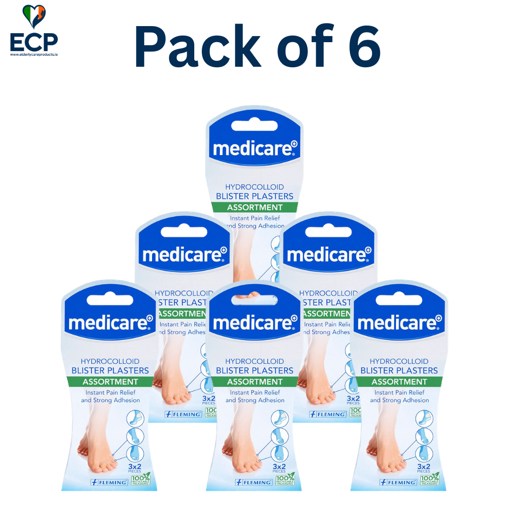 Medicare Hydrocolloid Blister Plasters Assorted – Box of 6 Packs (6 Per Pack)