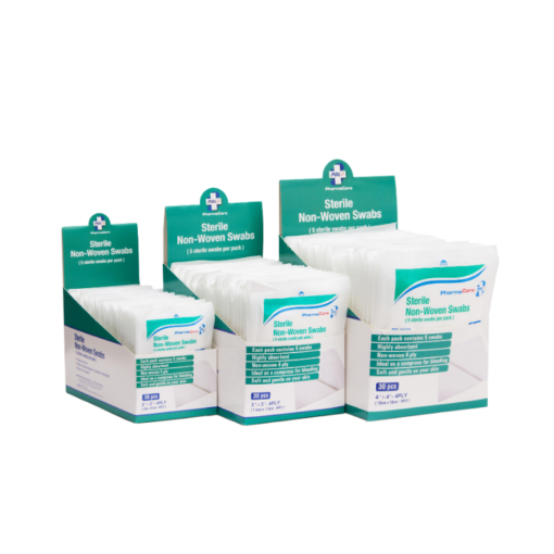Sterile Non-Woven Swabs - 5cm x 5cm - detail view