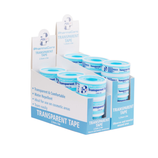 Transparent PE Tape - 1.25cm x 5m - detail view