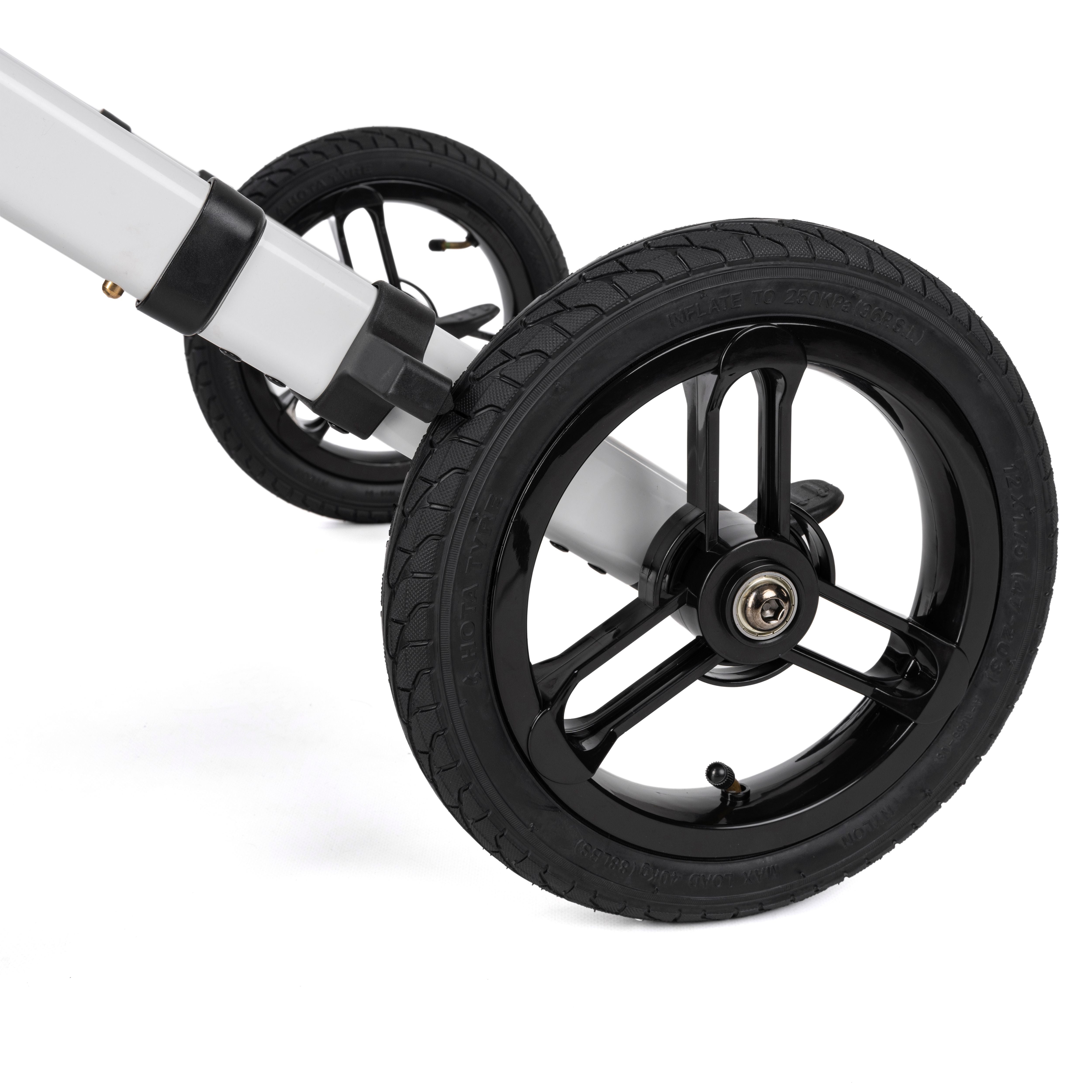 RANGER Aluminium Rollator with 12" Pneumatic Wheels for Outdoor Use (Silver)