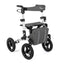 RANGER Aluminium Rollator with 12" Pneumatic Wheels for Outdoor Use (Silver)