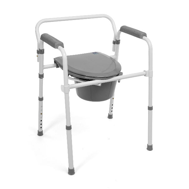 Folding Commode Chair with Quick-Release Frame - Timago bathroom safety aid