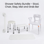 Shower Safety Bundle – Stool, Chair, Step, Mat and Grab Bar