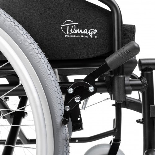 EVERYDAY-TIM Aluminium Wheelchair with Foldable Backrest and Attendant Brakes
