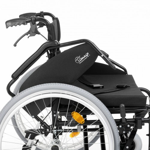 EVERYDAY-TIM Aluminium Wheelchair with Foldable Backrest and Attendant Brakes