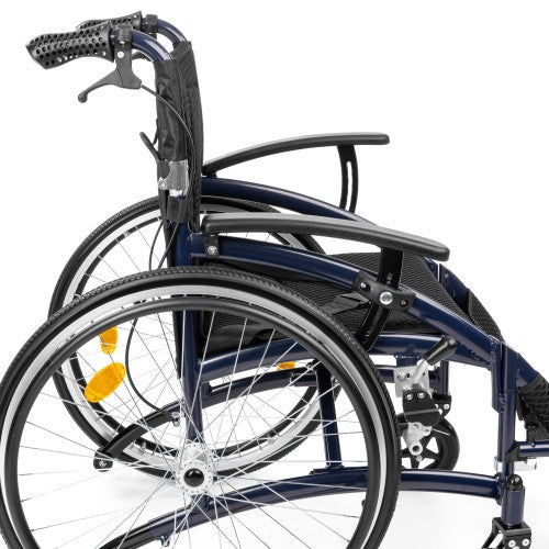 Exclusive-TIM Light Aluminium Wheelchair – Lightweight, Blue, Quick-Release Design