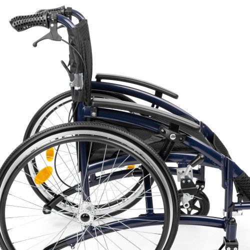 Exclusive-TIM Light Aluminium Wheelchair – Lightweight, Blue, Quick-Release Design