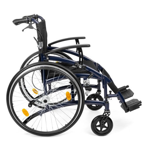 Exclusive-TIM Light Aluminium Wheelchair – Lightweight, Blue, Quick-Release Design