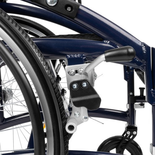 Exclusive-TIM Light Aluminium Wheelchair – Lightweight, Blue, Quick-Release Design
