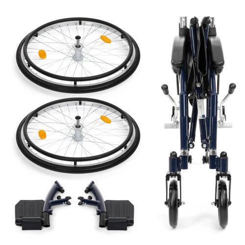 Exclusive-TIM Light Aluminium Wheelchair – Lightweight, Blue, Quick-Release Design