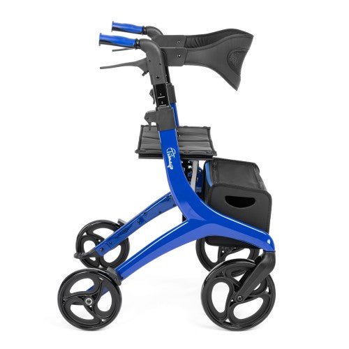 LORENZA Aluminium Rollator – Lightweight, Foldable Walking Support with Seat & Bag
