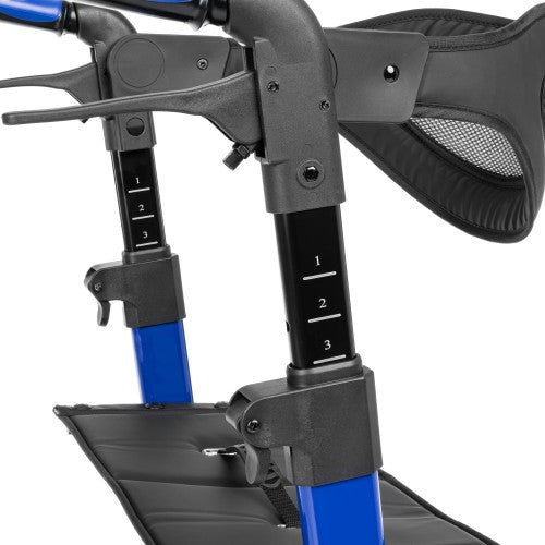 LORENZA Aluminium Rollator – Lightweight, Foldable Walking Support with Seat & Bag