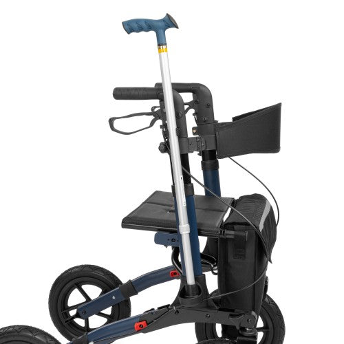 YOLA AIR Aluminium Rollator with 12" Pneumatic Wheels – Lightweight Foldable Walking Aid with Seat & Bag